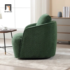 G1 Ghế sofa đơn vải lông cừu xanh lá DT90 Dalbert phòng ngủ nhỏ