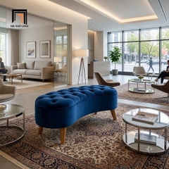 B1 Ghế đôn sofa SB45 Culdan 1m2 màu xanh đậm tạo điểm nhấn nội thất