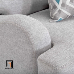 G2 Ghế sofa đơn xám trắng vải nỉ DT13 Somerville phòng khách đẹp