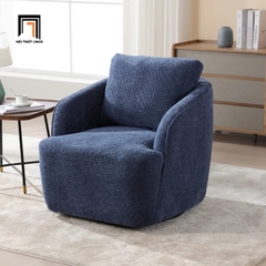G1 Ghế sofa đơn vải lông cừu xanh lá DT90 Dalbert phòng ngủ nhỏ