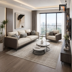 D2 Sofa da KT122 Trou kiểu dáng đẹp cho không gian sống