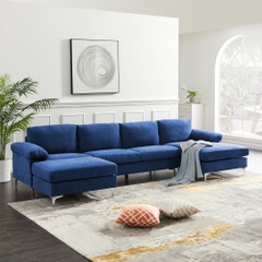 W3 Bộ ghế sofa góc chữ U giá rẻ GT64 Denavy 3m2 x 1m4 gia đình