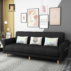G4 Ghế sofa giường nằm tay cong GB112 Beiro 2m1 xanh lá vải nỉ
