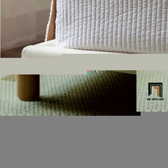 Giường ngủ bọc da simili GN38 Dillian màu trắng kem xinh xắn