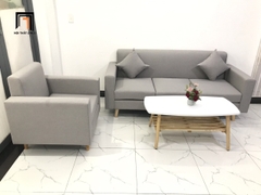 G1 Set sofa phòng khách gia đình KL2 Basim giá rẻ màu xám trắng