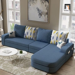 C1 Ghế sofa góc L cong xinh xắn GT122 Narod 2m8 x 1m6 cho gia đình