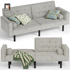 G5 Ghế sofa bed bật giường nhỏ GB20 Willa dài 1m9 màu xám trắng nỉ
