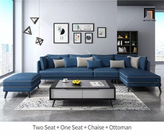 B1 Ghế sofa góc chữ L xám đậm GT21 Grace 3m1 x 1m6 phòng khách