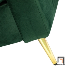 P2 Ghế sofa đơn vải nhung xanh lá DT3 Roxanne cho phòng khách