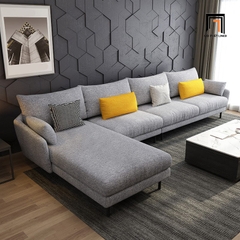 E5 Bộ ghế sofa góc L hiện đại GT225 Wettin 3m x 1m6 xám muối tiêu