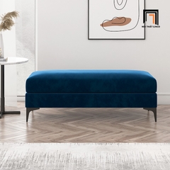 M3 Ghế đôn sofa vải nhung xám SB29 Hamitor thiết kế thanh lịch, đẹp mắt