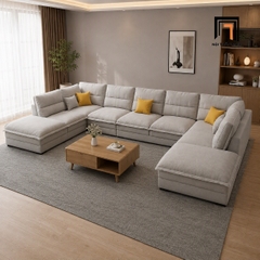 D2 Ghế sofa chữ U UT86 Vista 3m5 vải nỉ đẹp sang trọng