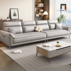 A6 Ghế sofa băng da 2m4 cao cấp BT116 Tazrou phòng khách đẹp