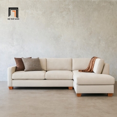 E3 Bộ ghế sofa góc L trắng kem GT10 Tuxedo 2m4 x 1m8 cho gia đình