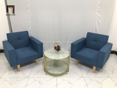 I1 Ghế sofa đơn văn phòng giá rẻ NS02 màu xanh dương nhỏ gọn