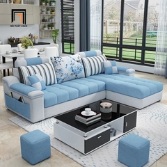 C3 Bộ ghế sofa góc L phối màu trẻ trung GT107 Slopy 2m4 x 1m6 đẹp