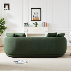B5 Ghế sofa băng cong xanh lá BT181 Angie dài 2m vải nỉ sảnh chờ