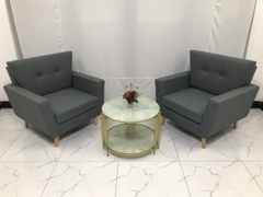 N1 Ghế sofa đơn gia đình 1 chỗ ngồi NS03 màu xám lông chuột