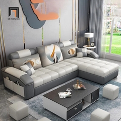 E1 Bộ ghế sofa góc cao cấp GT79 Slipco 2m4 x 1m6 phối màu đẹp