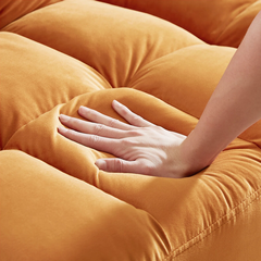 G3 Ghế sofa giường đa năng GB43 Teplyn 1m9 vải nỉ màu cam xinh xắn