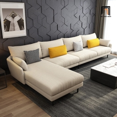E5 Bộ ghế sofa góc L hiện đại GT225 Wettin 3m x 1m6 xám muối tiêu