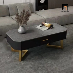 P2 Bàn sofa dài 1m mặt đá lục giác BSF42 Khame hộc kéo nhỏ xinh