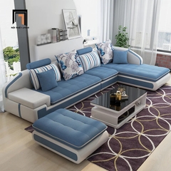 D5 Ghế sofa góc L hiện đại GT175 Sakaston 3m3 x 1m8 phối màu đẹp
