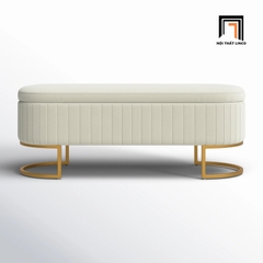 R1 Ghế đôn sofa SB9 Thampton vải nỉ nhung dài 1m2 hiện đại