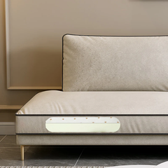H2 Ghế sofa đơn vải nỉ trắng kem DT69 Dakota chạy viền đen