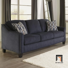 F2 Ghế sofa đơn xám đen vải nỉ DT57 Canchola phòng khách đẹp