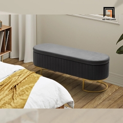 R1 Ghế đôn sofa SB9 Thampton vải nỉ nhung dài 1m2 hiện đại