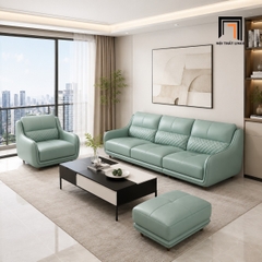 B4 Sofa phòng khách KT66 Mannon da giả đẹp và sang trọng