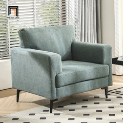 G2 Ghế sofa đơn vải nỉ xanh ngọc DT78 Blennie cho góc phòng ngủ