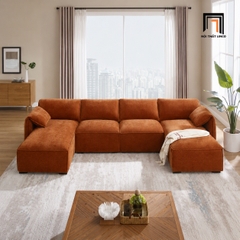 H3 Sofa U UT28 Dermott 3m2 Bọc Nỉ Êm Ái, Thoải Mái