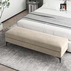 M3 Ghế đôn sofa vải nhung xám SB29 Hamitor thiết kế thanh lịch, đẹp mắt