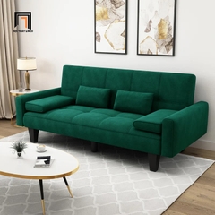 F2 Sofa giường xinh xắn màu hồng phấn GB59 Sheridan 1m9 vải nỉ mềm