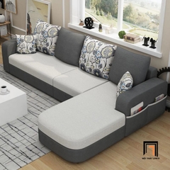C1 Ghế sofa góc L cong xinh xắn GT122 Narod 2m8 x 1m6 cho gia đình