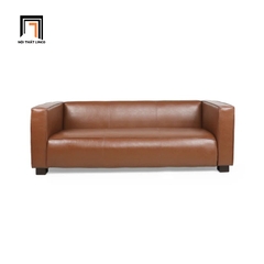 H1 Bộ ghế sofa màu nâu cho văn phòng KT149 Goyette bọc da mềm