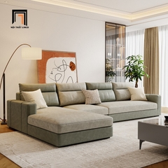 E4 Bộ ghế sofa góc L da công nghiệp GT201 Qingge 3m x 1m6 giá rẻ