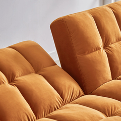 G3 Ghế sofa giường đa năng GB43 Teplyn 1m9 vải nỉ màu cam xinh xắn