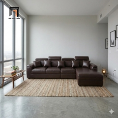 D1 Large L-shaped sofa 3m x 1.6m GT275 Bruin brown leather