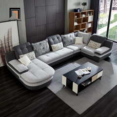 D1 Sofa Chữ U UT9 Timme 2m85 Bọc Vải Nỉ Đẹp Cho Phòng Khách