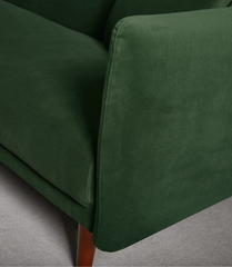 G3 Ghế sofa giường nhỏ gọn 1m9 GB45 Cancio vải nhung màu xanh lá