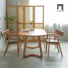 Bộ bàn ăn hình oval cao cấp 48-KH4-G32-B92Oval 4 ghế