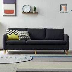 J1 Bộ ghế sofa gia đình vải nỉ xám KT59 Lynan cho căn hộ chung cư