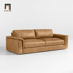 B1 Ghế sofa băng gia đình cao cấp BT311 Wythe 1m9 da giả màu nâu