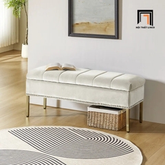 T3 Sofa bench SB8 Arlo 1m2 tông vàng sang trọng, hiện đại