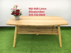 H1 Bàn trà phòng khách gỗ cao su 1m x 50 chân gấp gọn giá rẻ