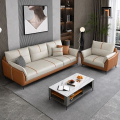 C2 Ghế sofa văn phòng KT183 Shawee bọc da sang trọng