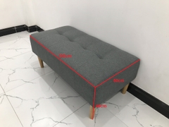 P1 Ghế sofa bench mini 1m màu xám đen sang trọng